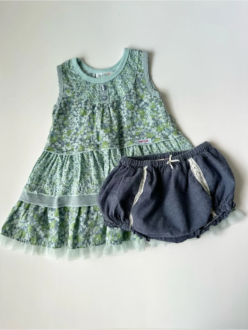 Pink Chicken Denim Bloomers and Naartjie Floral Dress